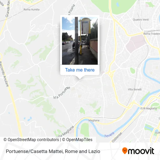 Portuense/Casetta Mattei map