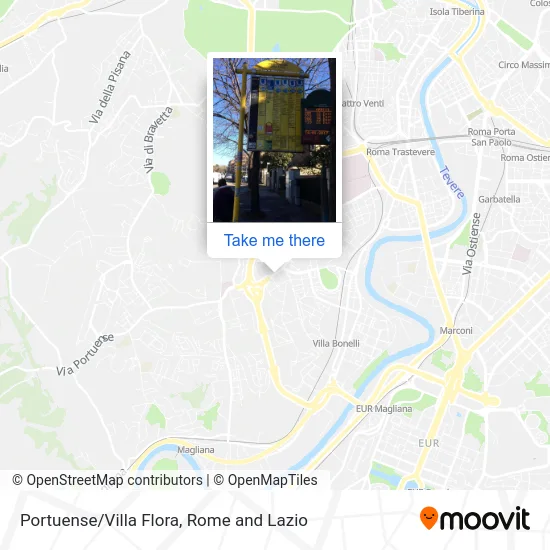 Portuense/Villa Flora map