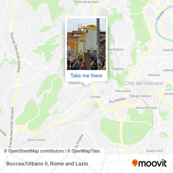 Boccea/Urbano II map