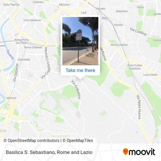 St. Sebastian Basilica map