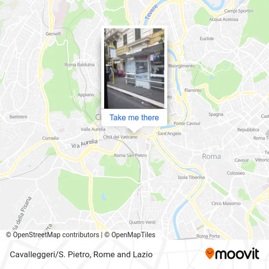 Cavalleggeri/San Pietro map