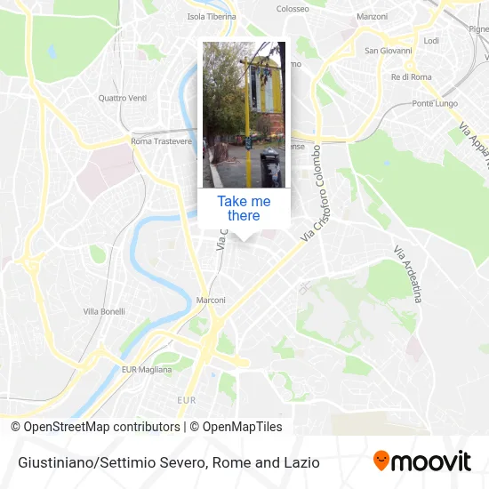 Giustiniano/Settimio Severo map