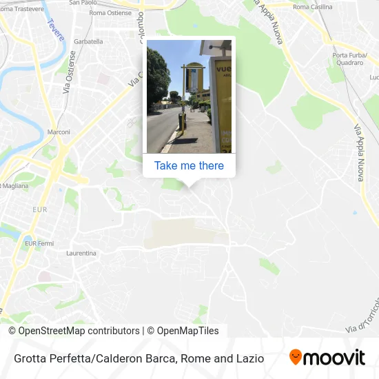 Grotta Perfetta/Calderon Barca map