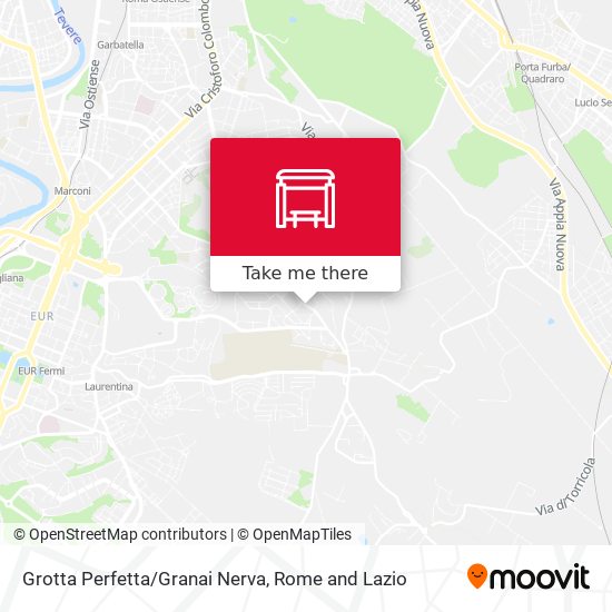 Grotta Perfetta/Granai Nerva map