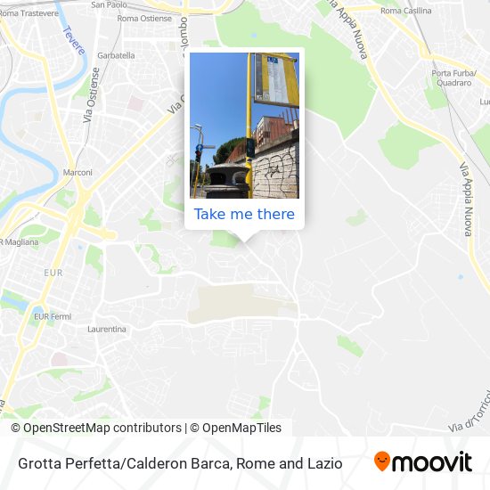 Grotta Perfetta/Calderon Barca map