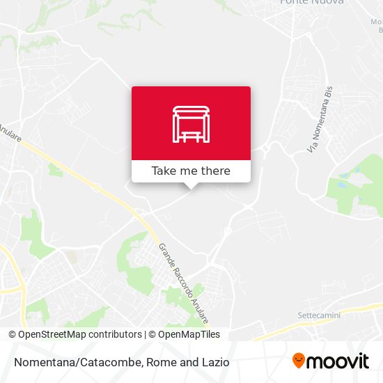 Nomentana/Catacombe map
