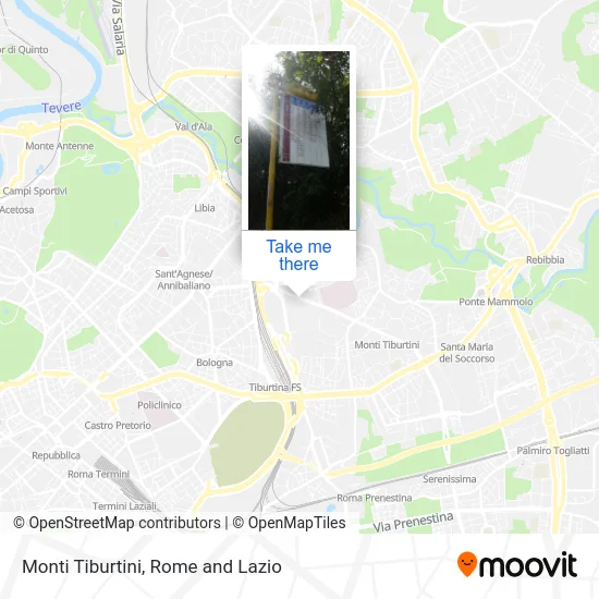 Tiburtini Mountains map