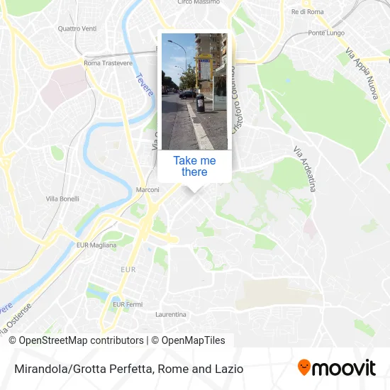 Mirandola/Grotta Perfetta map