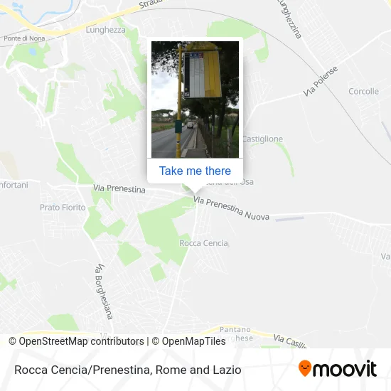 Rocca Cencia/Prenestina map