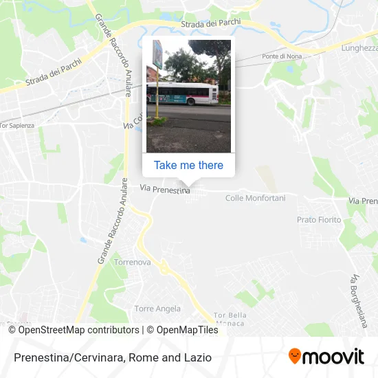 Prenestina/Cervinara map