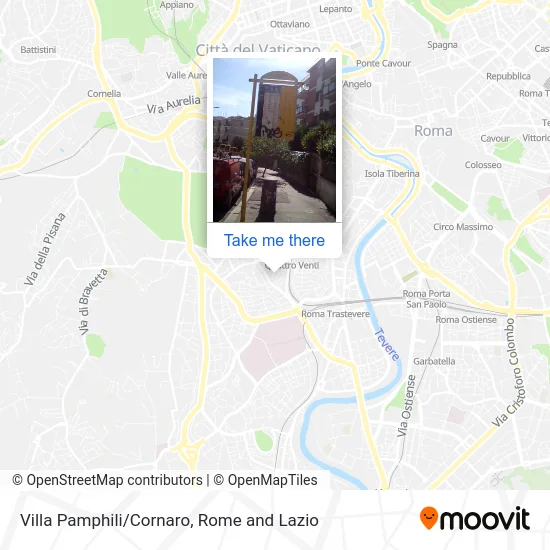 Villa Pamphili/Cornaro map