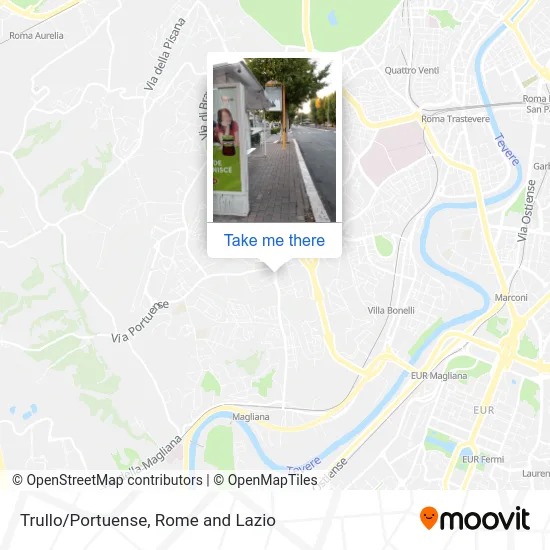 Trullo/Portuense map