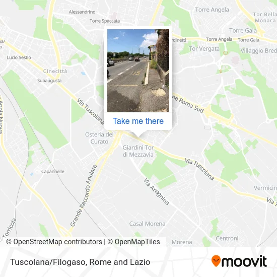 Tuscolana/Filogaso map