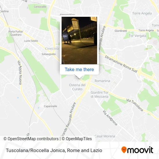 Tuscolana/Roccella Jonica map