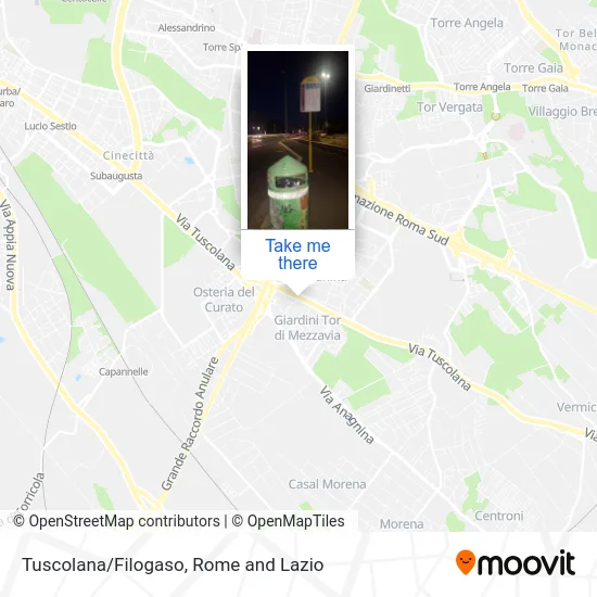 Tuscolana/Filogaso map