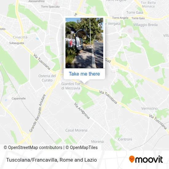 Tuscolana/Francavilla map