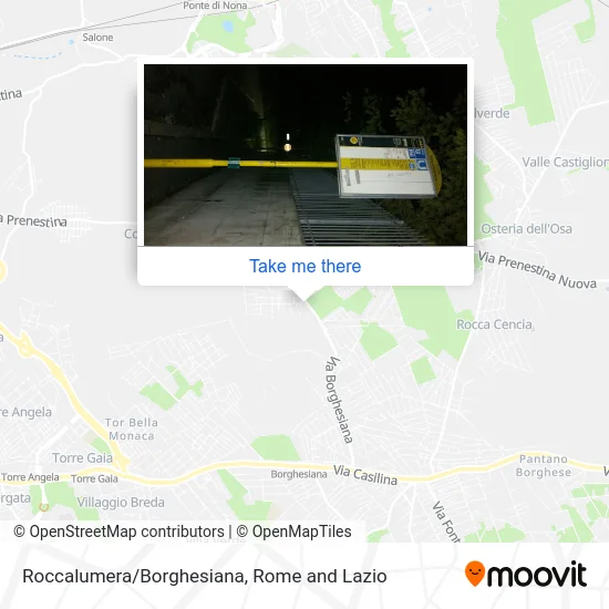 Roccalumera/Borghesiana map