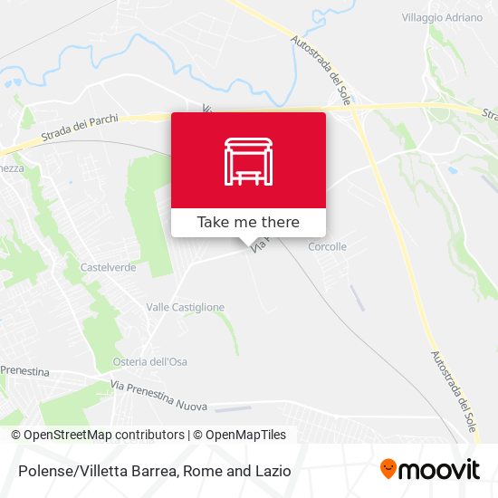 Polense/Villetta Barrea map