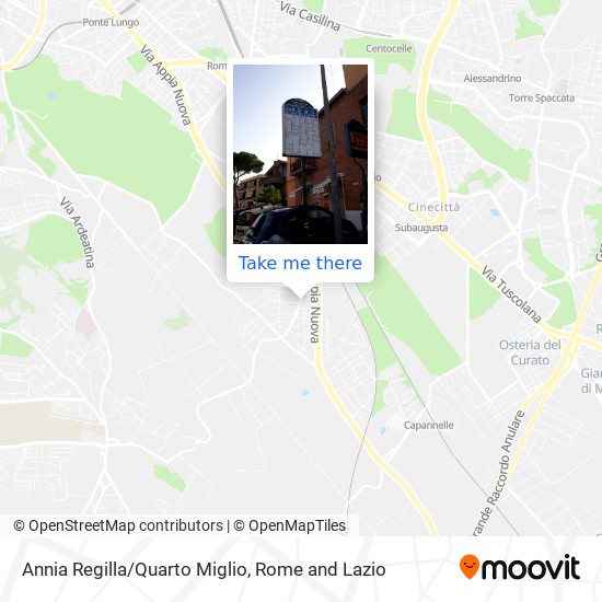 Annia Regilla/Quarto Miglio map