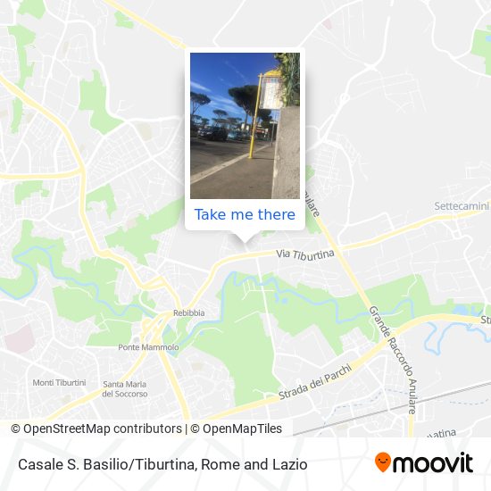 Casale S. Basilio/Tiburtina map