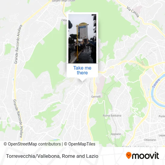 Torrevecchia/Vallebona map