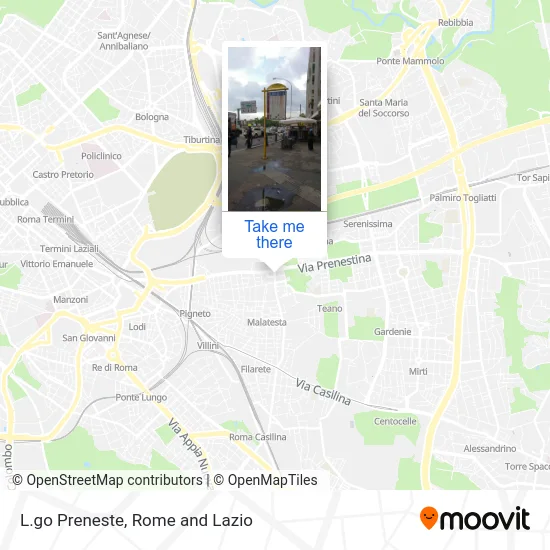 L.go Preneste map