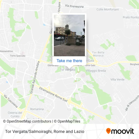 Tor Vergata/Salmoiraghi map