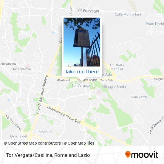 Tor Vergata/Casilina map