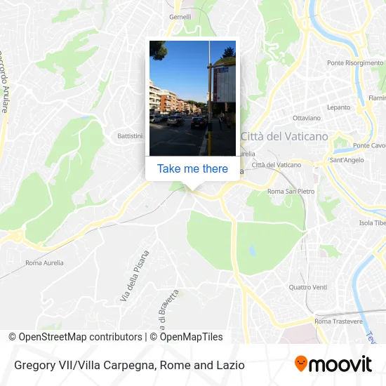 Gregory VII/Villa Carpegna map