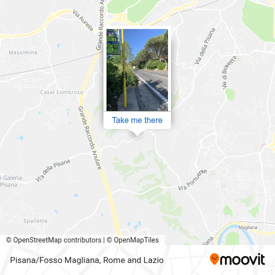 Pisana/Fosso Magliana map