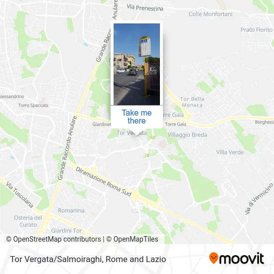 Tor Vergata/Salmoiraghi map