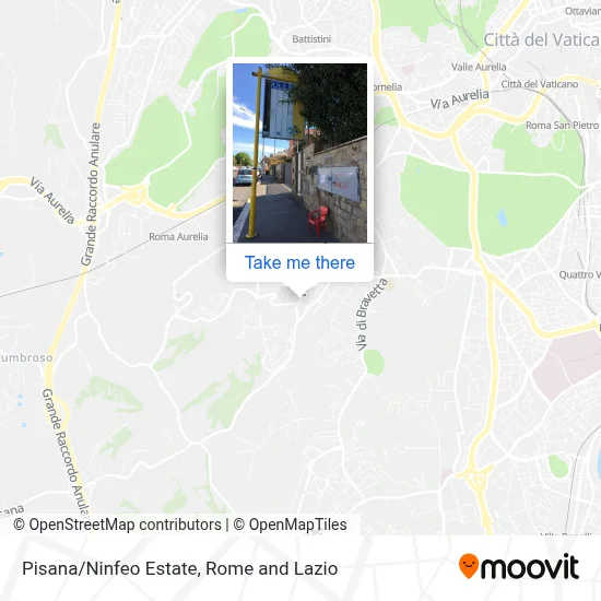 Pisana/Ninfeo Estate map