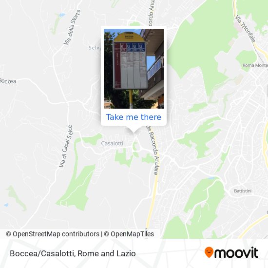 Boccea/Casalotti map