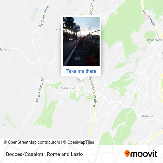 Boccea/Casalotti map