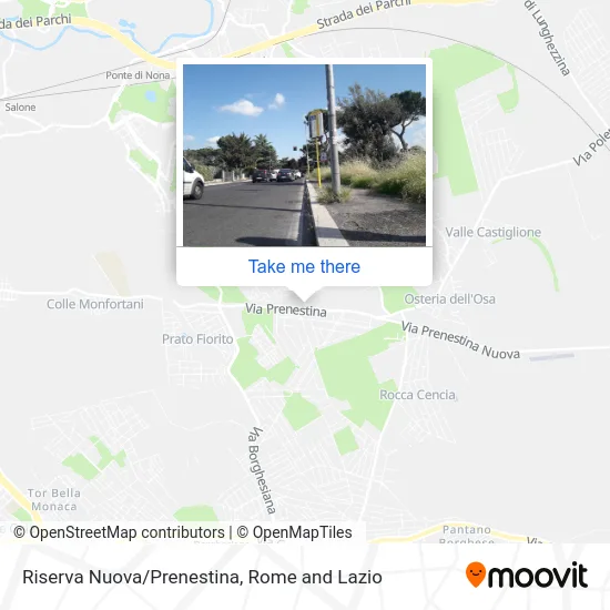 Riserva Nuova/Prenestina map