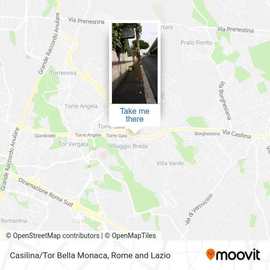 Casilina/Tor Bella Monaca map