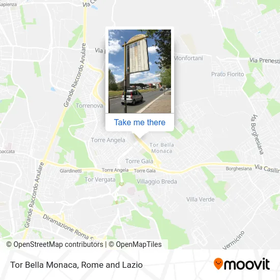 Tor Bella Monaca map