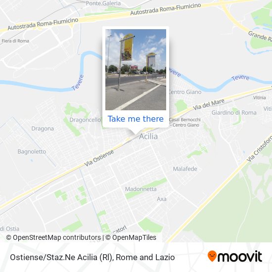 Ostiense/Staz.Ne Acilia (Rl) map