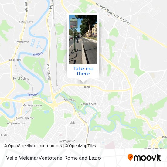 Valle Melaina/Ventotene map