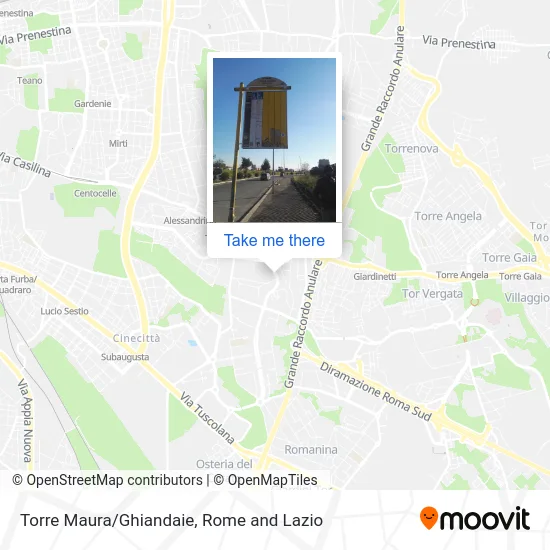 Torre Maura/Ghiandaie map