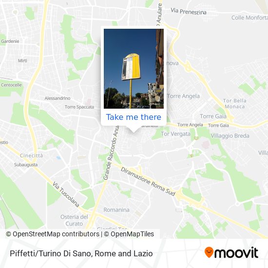 Piffetti/Turino Di Sano map