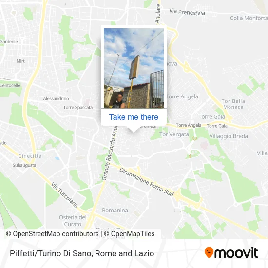 Piffetti/Turino Di Sano map