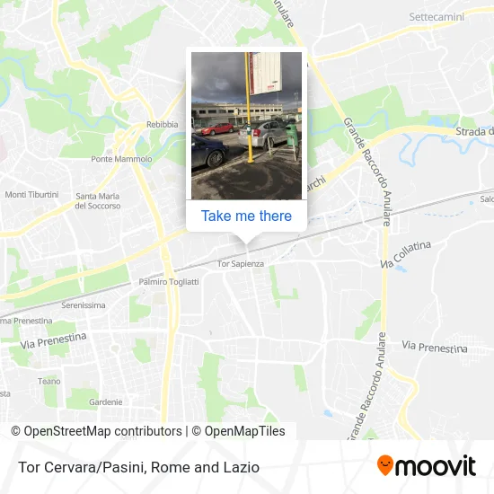 Tor Cervara/Pasini map