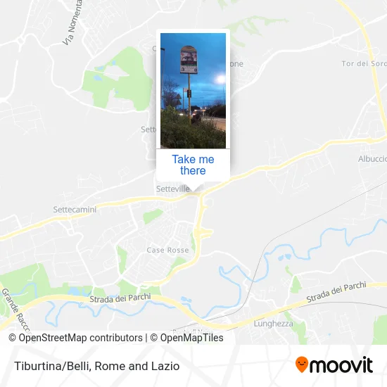 Tiburtina/Belli map
