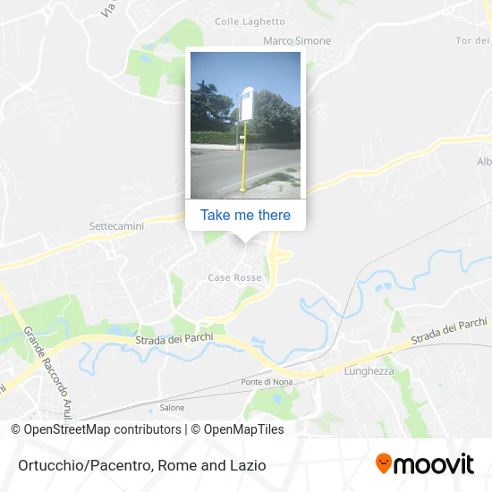 Ortucchio/Pacentro map