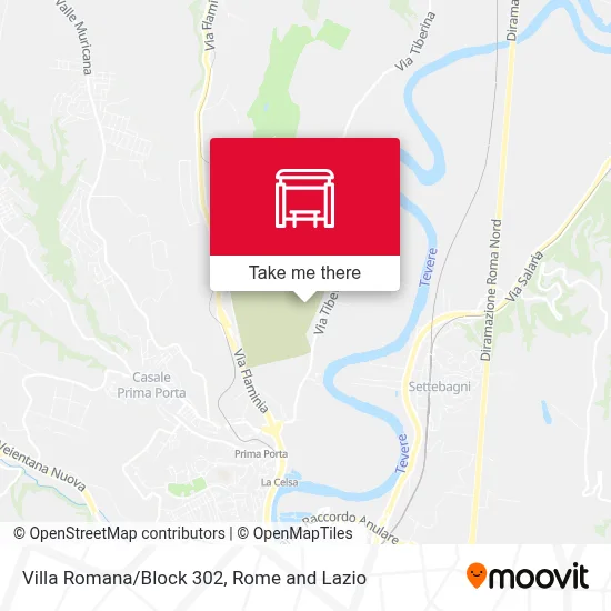 Villa Romana/Block 302 map