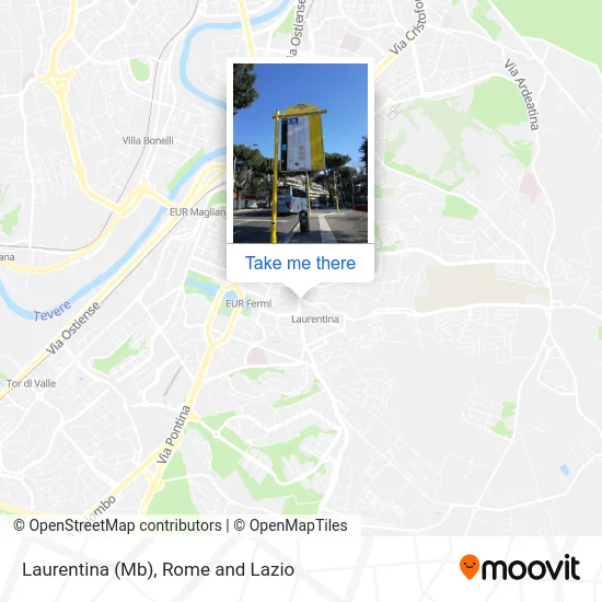 Laurentina (Metro B) map