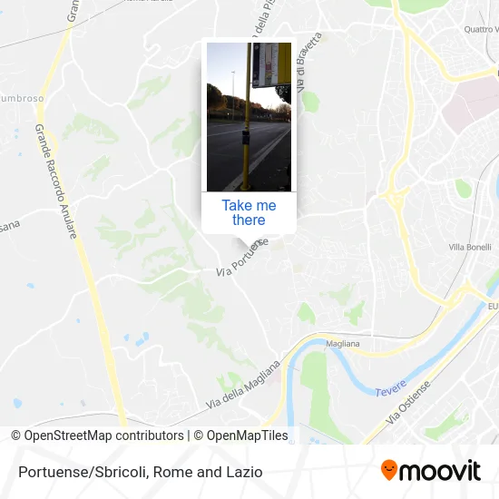 Portuense/Sbricoli map