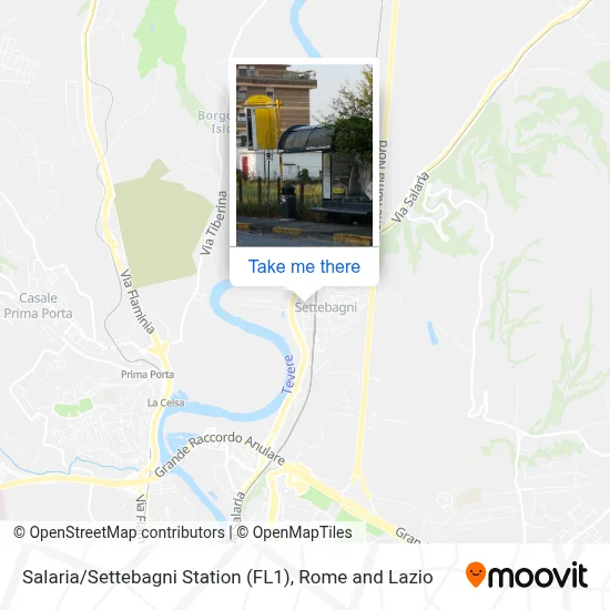 Salaria / Settebagni Station (FL1) map