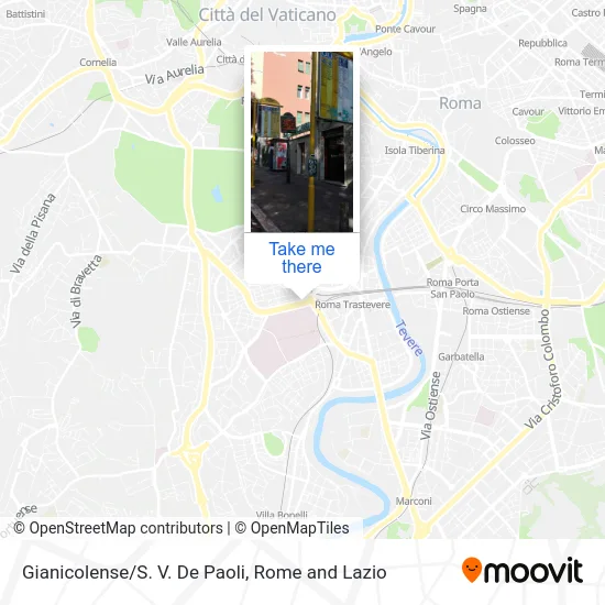 Gianicolense/S. V. De Paoli map